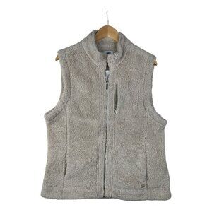NWT Calvin‎ Klein Full Zip Sherpa Vest Jacket Women's Latte Fleece Size XL